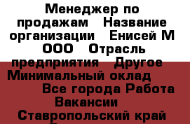 Менеджер по продажам › Название организации ­ Енисей-М, ООО › Отрасль предприятия ­ Другое › Минимальный оклад ­ 100 000 - Все города Работа » Вакансии   . Ставропольский край,Ессентуки г.